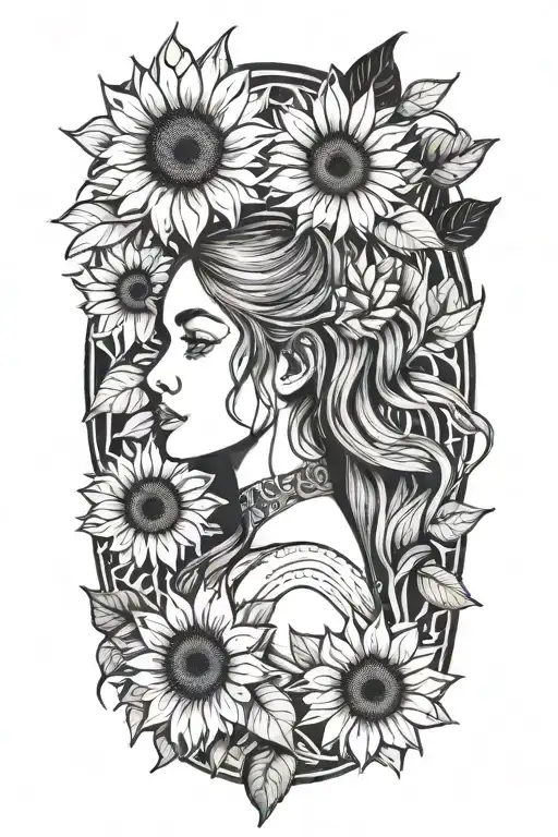 Girl With Sunflower