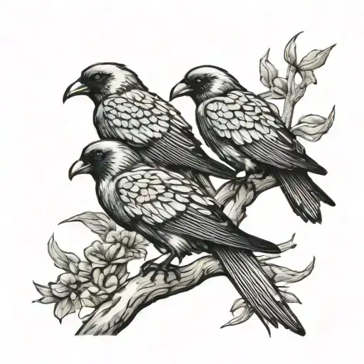 3 Western Jackdaws
