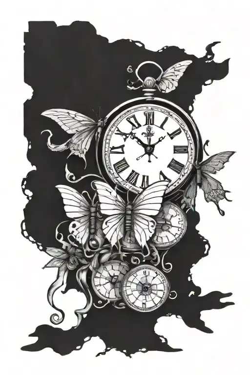 Clock With A Heart Beat That Stops Beating Death Moth