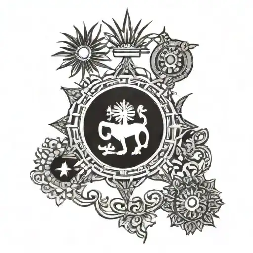 Cambodian Flag And Phillipine Flag Sun