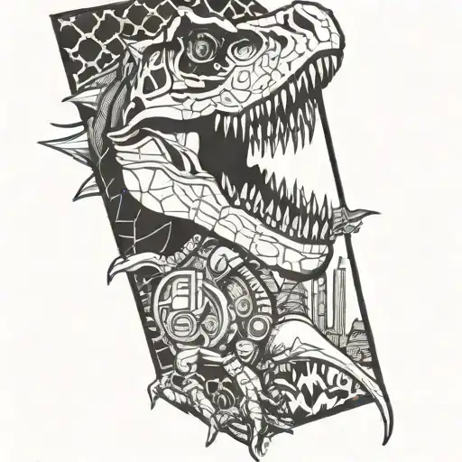 Dinosaur Using Computer Chip Morphing