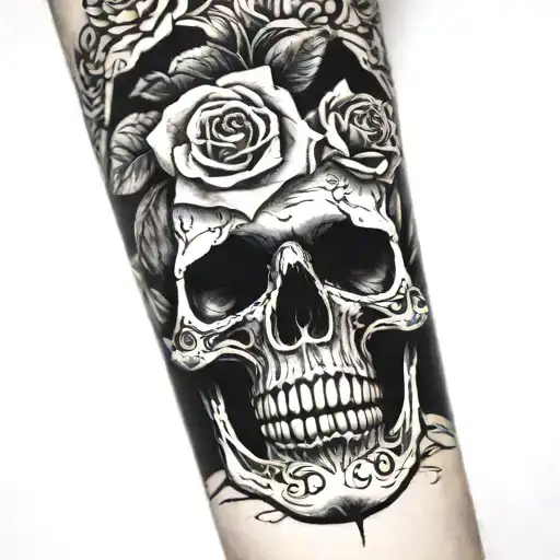 Skull And Roses