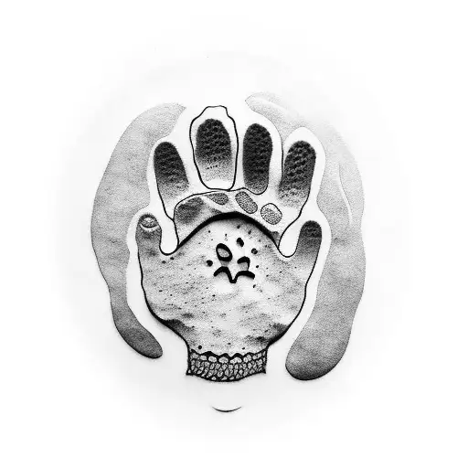 Rock Music Inspired Bear Paw Print
