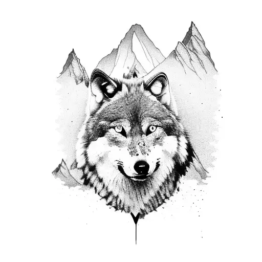 Wolf Pack Hunting Elk In The Mountians