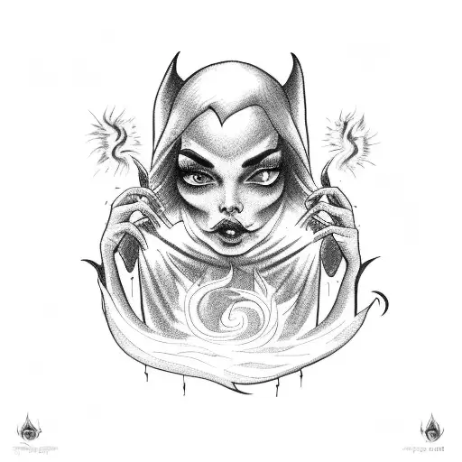 The Witch Lights A Smoke From The Fire In Which She Is Burned