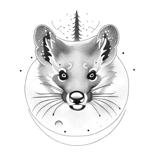 Vines And Moon Pine Marten