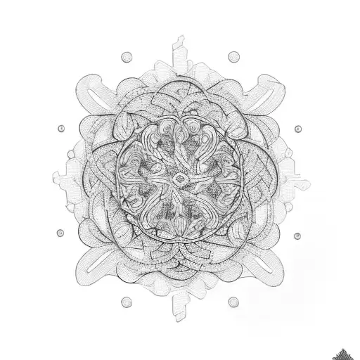 Bike Gears Intertwined With Intricate Floral Patterns