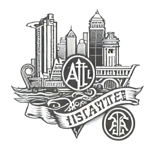 Atl Logo With City And 85 Interstate Symbol With Rolled Up Money And Rap Image
