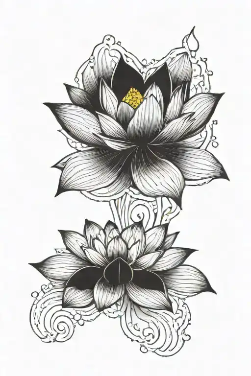 Lotus Flower Surrounded By Storm