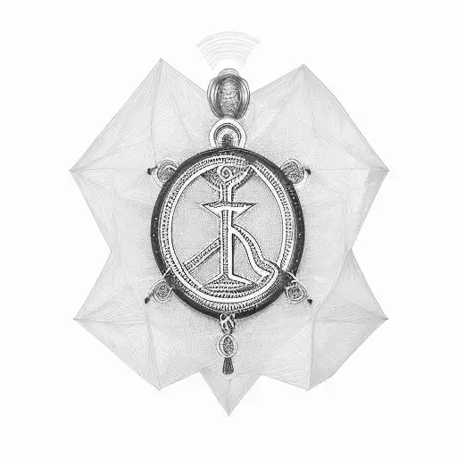 A Minimalist Design Of A Rosary Forming The Shape Of The Initials Sdvs