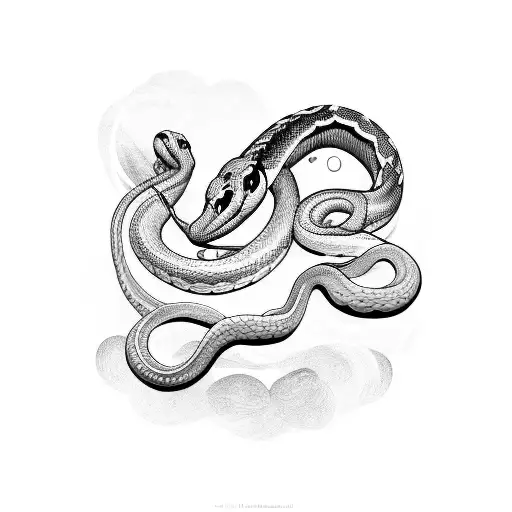 Two Snakes And A Sword Through Them