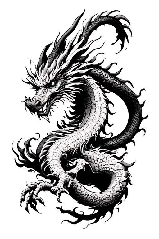 Dragon And Samurai Warrior