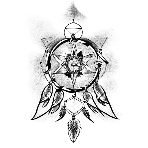 Anti Possession Tattoo As A Dreamcatcher