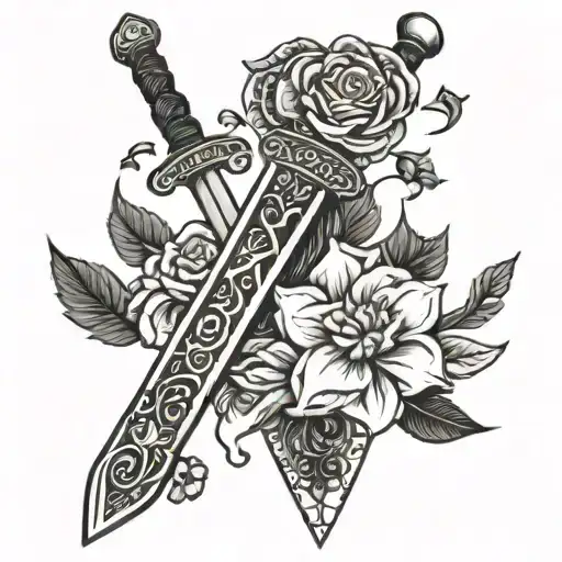 Sword And Flowers