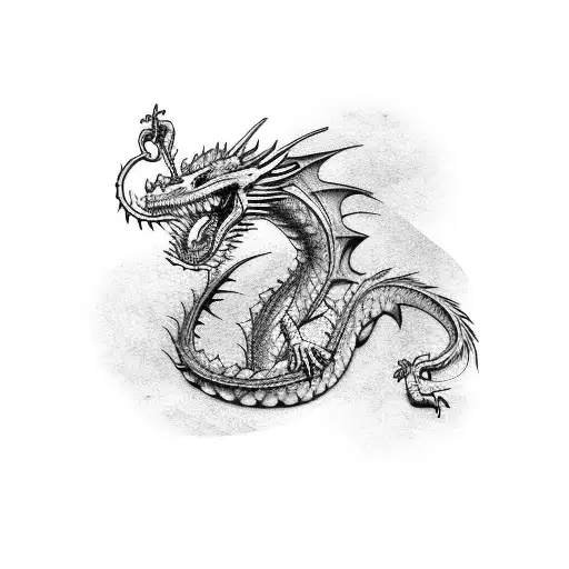 A Dragon Around The Forearms