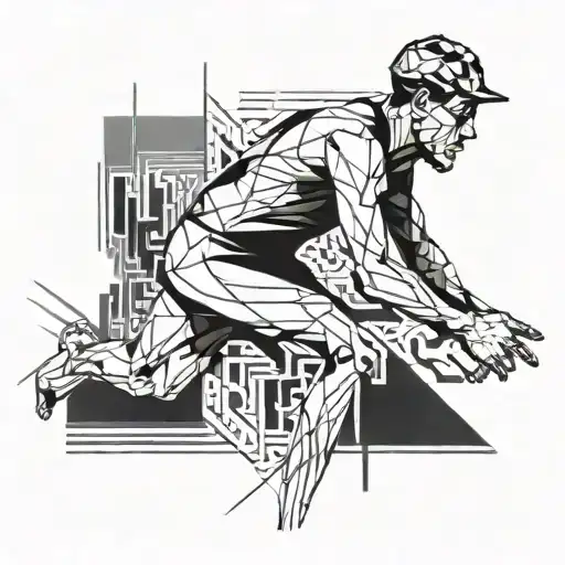 Abstract Representation Of A Marathon Course