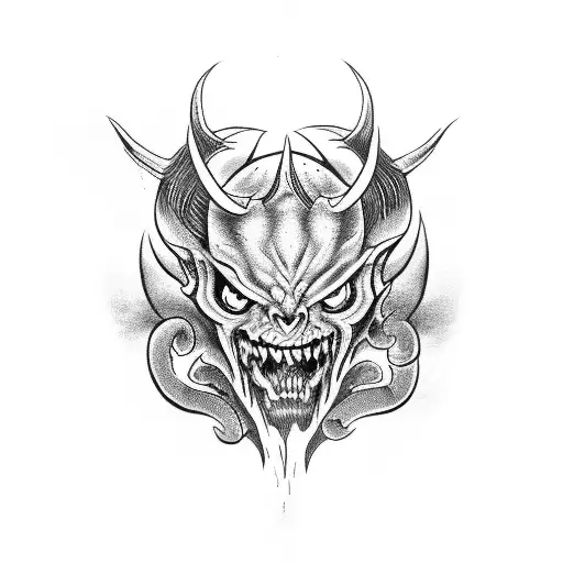 Cute Demon With A Black Head