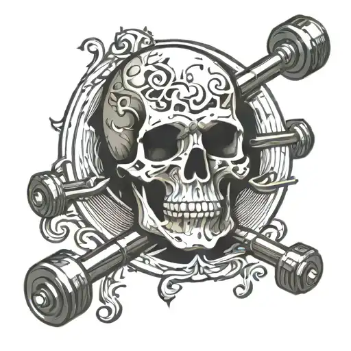 Barbell Pierce Skull