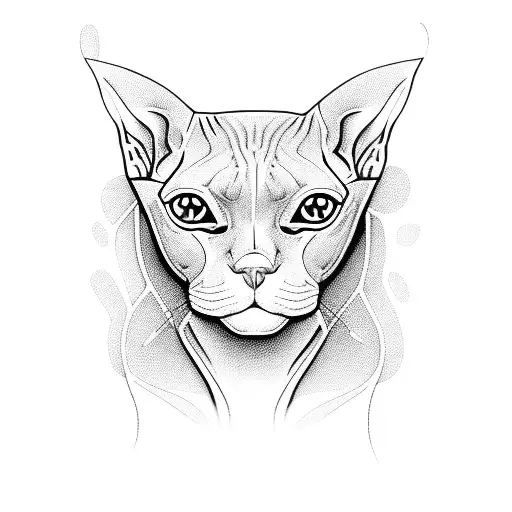 Sphynx Cat In Patterns