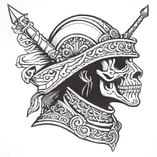 Traditional Spanish Conquistador With A Skull Face