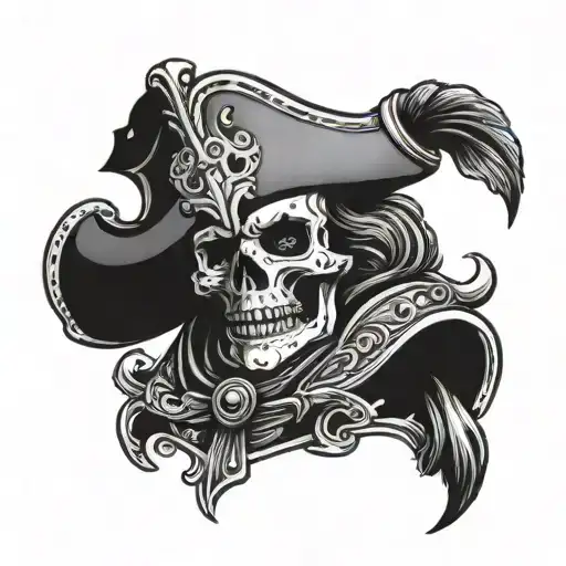 Traditional Spanish Conquistador With A Skull Face