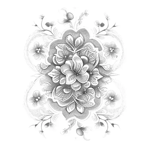 Cookie With Floral Wreath