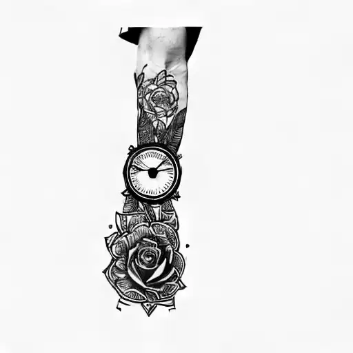 A Sleeve With A Clock On It