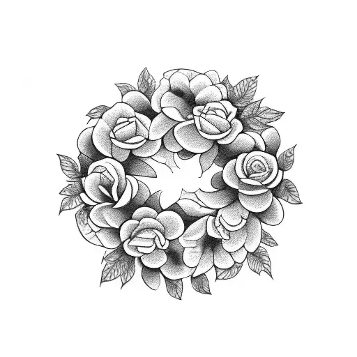 Cookie With Floral Wreath