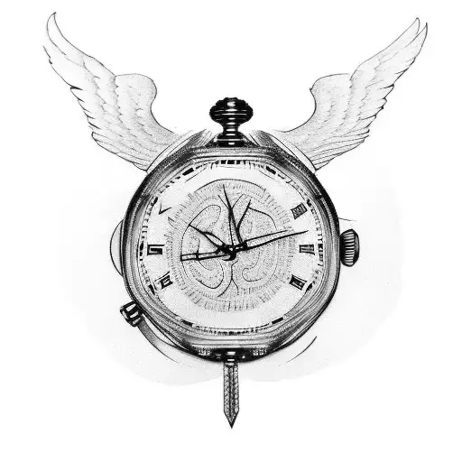 Broken Wristwatch That Goes Backwards And The Swan