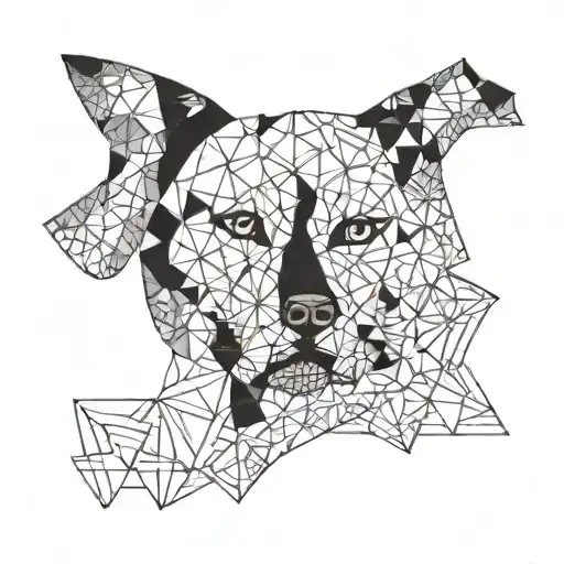 An Intricate Geometric Design Incorporating The Silhouette Of A Dog