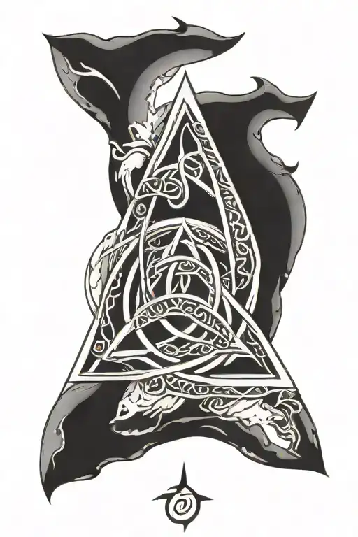 Triquetra Symbol Intertwined