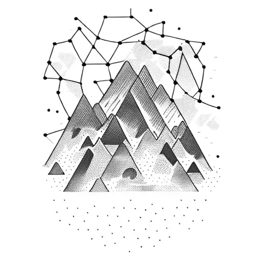 Constellations Over Mountain Scene