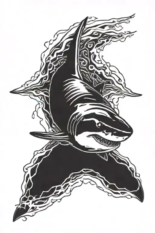 Great White Shark Emerging