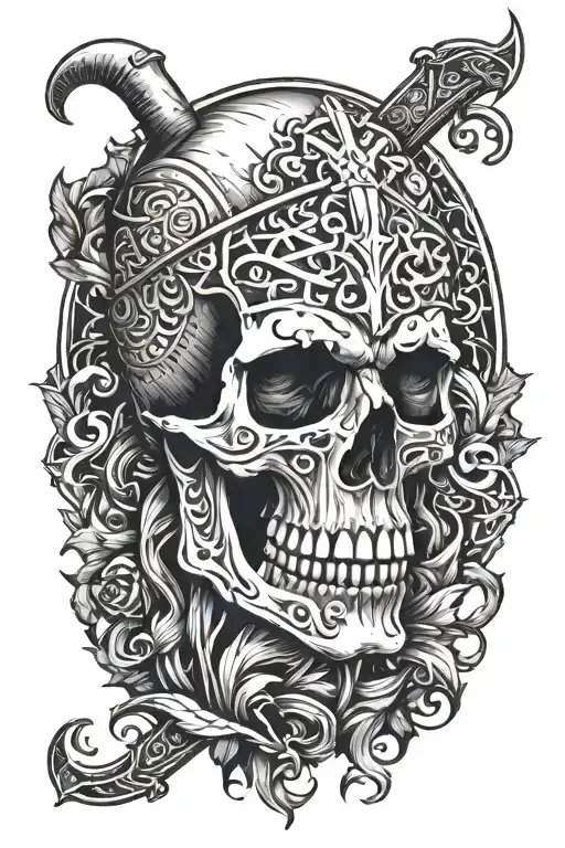 Skull And Viking Sleeve