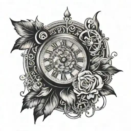 Clock Surrounded By Pheniox Wrapped