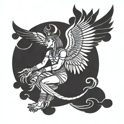 Egyptian God With Wings