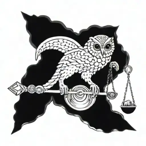 Libra With Owl And Mongoose Figthing Cobra