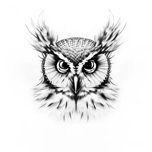 Church Owl Head Angry Realistic