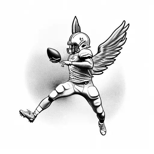 Angel Pushes A Football Player From Behind While He Is Trying To Catch The Ball