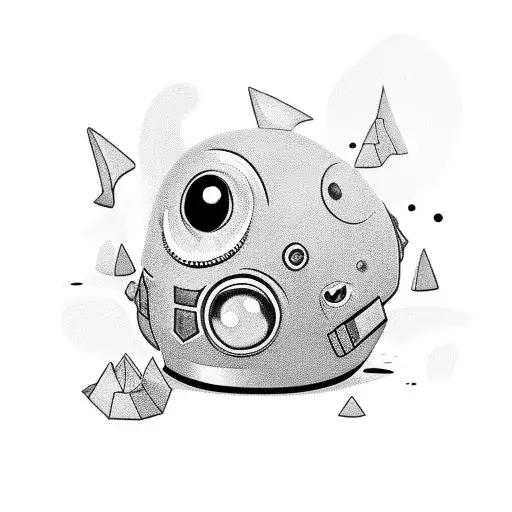 A Gamer Character Surrounded By Floating Evil Eyes