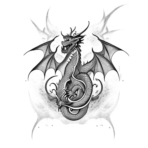 Dragon And Blacked Out Castles