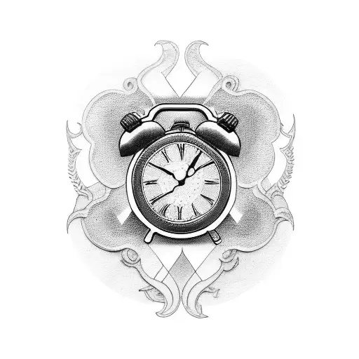 Number 1 With Time Clock And The Word More Tattoo