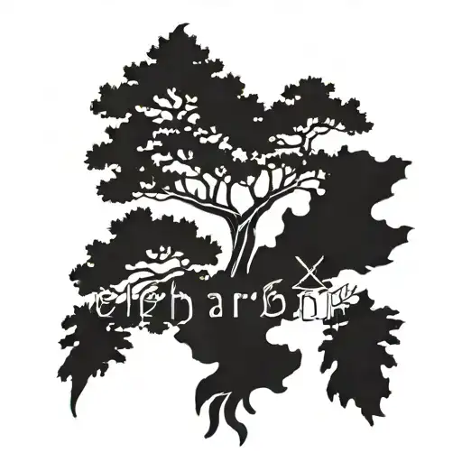 A Tattoo With The Lebanese Cedar With The Name Lebanon In English And Arabic