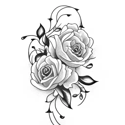 Coffin With Cherry Blossoms And Dagger