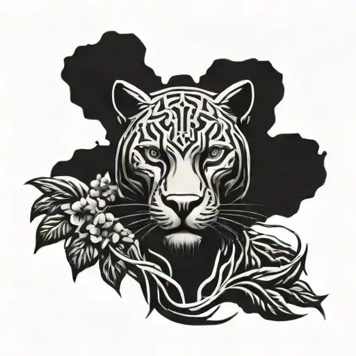 Combine The Army Insignia With A Black Panther Silhouette