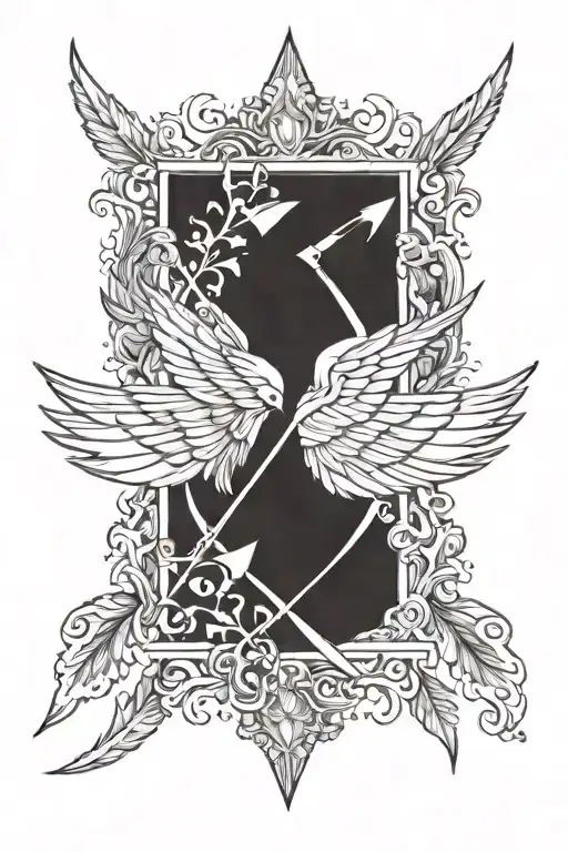 Wings With Arrow Design