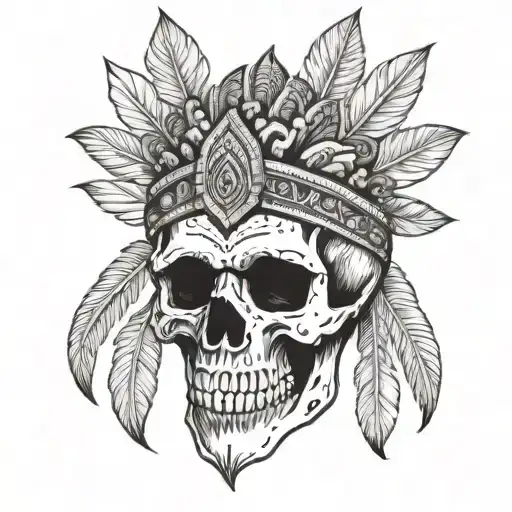 Indian Skull Wearing