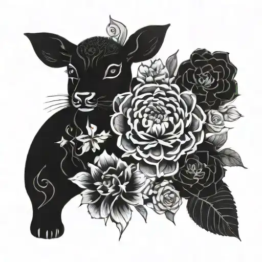 Flowers And Animal Figures