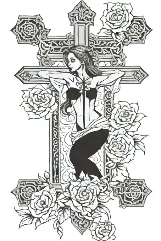 Christian Cross And Sexy Girls