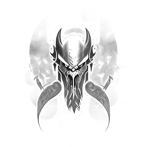 Angry Klingon-warrior With Pronounced Head Ridges In Space